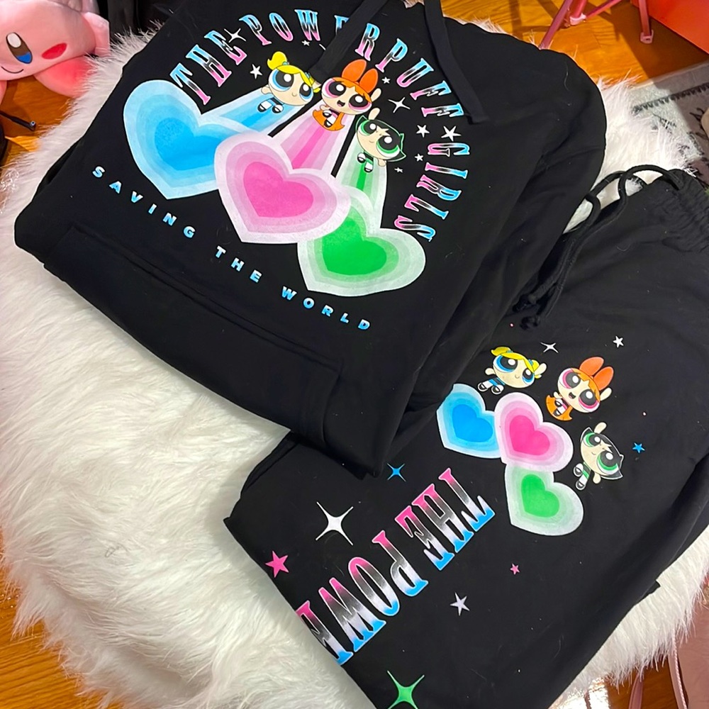 The Powerpuff Girls Medium Hoodie Joggers Trackset 💖💙💚